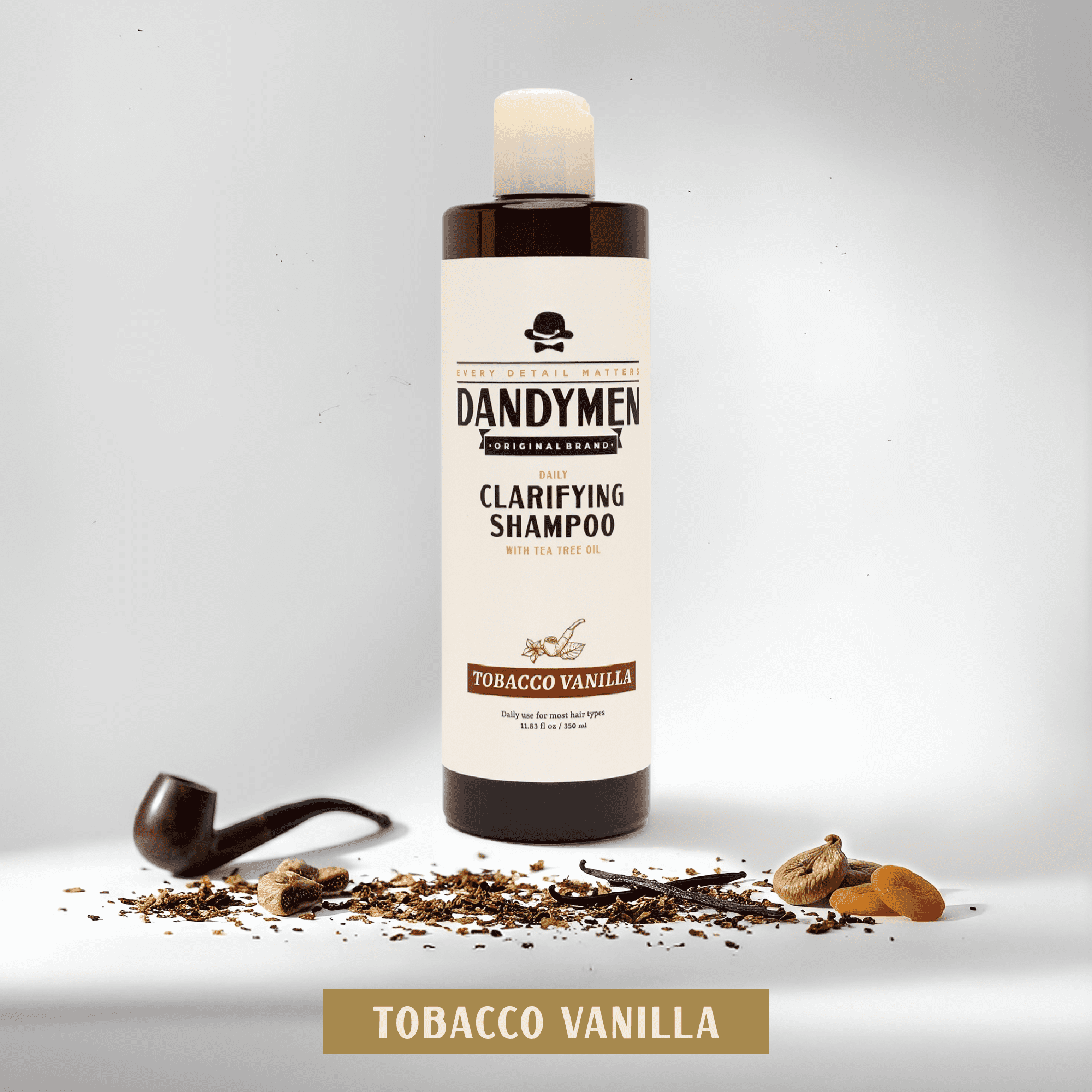 DANDYMEN COLLECTION Men's Clarifying Shampoo, Tea Tree, Vanilla
