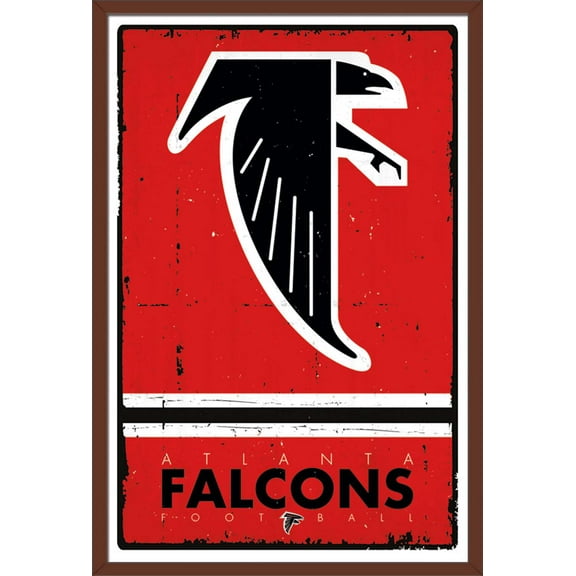 NFL Atlanta Falcons - Retro Logo 15 Wall Poster, 22.375" x 34", Framed