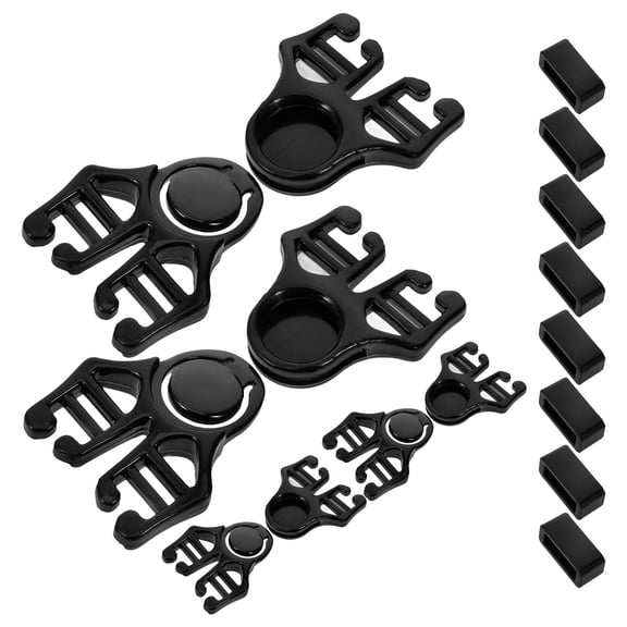 FOMIYES Black Plastic Swim Strap Connector Accessory 4 Pieces