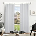 thumbnail image 4 of Deconovo White Room Darkening Curtains for Living Room, 2 Panels, Thermal Insulated Rod Pocket Window Treatments, 38" x 84", 4 of 8