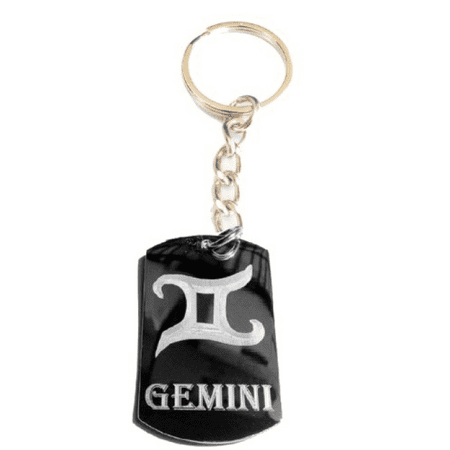- Celtic Zodiac Signs Sign Gemini Symbol - Metal Ring Key Chain Keychain