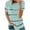 Sky Blue, variant on Fesfesfes Women Plus Size Shirts for Women Casual Printed Short Sleeve Round Neck Pullover Blouse T-shirt Tops Workout Tops for Women Short Sleeve 2XL(US:12)