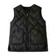 thumbnail image 2 of Naotn Quilted Zip Up Vest for Women Thermal Lightweight V Neck Jackets Travel Fall Outfits with Front Pockets, 2 of 6