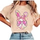 thumbnail image 1 of Tops de Manga Corta de Verano para las Mujeres Imprimir Blusa de Cuello Redondo, Moda Ligera de Poliéster Spandex, 1 of 5