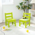 thumbnail image 3 of Gymax 2 Pcs Chaises pour Enfants Intérieur Extérieur Robuste Tout Temps Chaise d'Apprentissage Verte, 3 of 8