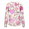 thumbnail image 5 of Viikei Womens Sweatshirts Plus Size,Long Sleeve Shirts for Women Fall Womens Tops,Women's Fall and Winter Valentine's Day Print Casual Long Sleeved Round Neck Hooded Sweatshirt Tops Blouse Pink S, 5 of 5