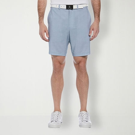 Pga Tour Mens Regular fit Golf Shorts 30 R Grey Plaid