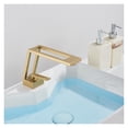 thumbnail image 3 of Golden Bathroom Basin Faucet Fashion and Special Hollow Design Sink Fauce Hot Cold Water Mixer Tap Deck Mounted ,Easy to Install, 3 of 7