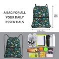 thumbnail image 2 of Gaeub Christmas Dinosaur colorful Gym Bag Sackpack Sports,Drawstring Backpack Sports Bag for Women Men Large Size, 2 of 6