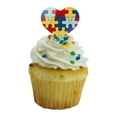 thumbnail image 5 of Autism Awareness Diversity Puzzle Pieces Heart Love Cupcake Picks Toppers Decoration Set of 6, 5 of 6