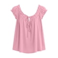 thumbnail image 4 of SwiftWear Women's Ruffle Drawstring Cute Tank Top Crew Neck Sleeveless Cami Casual Loose Fit Beach & Vacation Top​, 4 of 8
