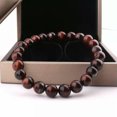 thumbnail image 2 of RSAMD 6/8/10MM Tiger Eye Lava Agate Lucky Beads Bracelets Charms Jewelry for Men Women-8mm-Red Tiger Eye, 2 of 2