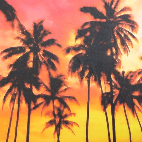 Toalla de Playa Redonda de Bambú Cariloha Palm Sunset Unisex 1 Toalla