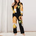 thumbnail image 2 of Fotbe Sunflower Gnomes 5 Conjunto de Pijama de Manga Larga para Mujer con Estampado, Ropa de Dormir de 2 Piezas, Conjunto de Casa Suave y Cómodo con Bolsillos-Small, 2 of 7