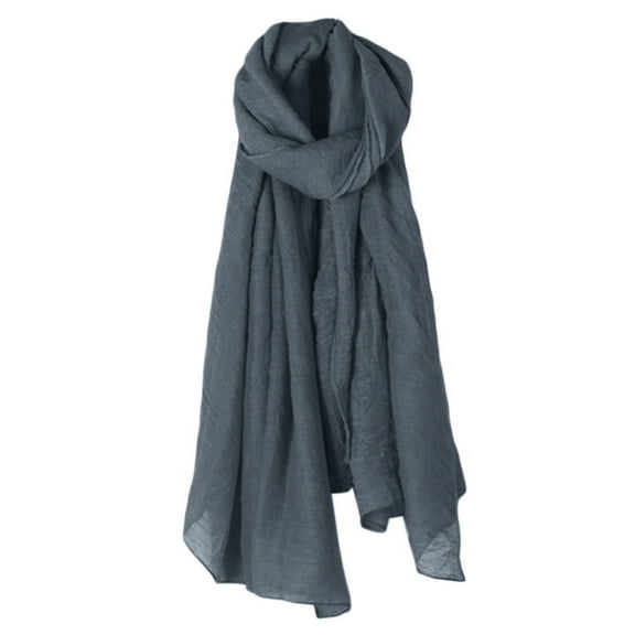 Lightweight Large Scarf Light Shawl Wrap Cotton Linen Feel Large Long Beach Head Scarves for Men and Women Traveling