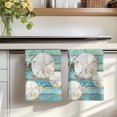 thumbnail image 7 of Coastal Sand Dollar Kitchen Towels Set of 1, Summer Beach Coral Teal Blue Wood Absorbent Dish Towels for Kitchen, Microfiber Hand Towel, Quick Drying Tea Towel for Cleaning Decorative Dishcloths, 7 of 7