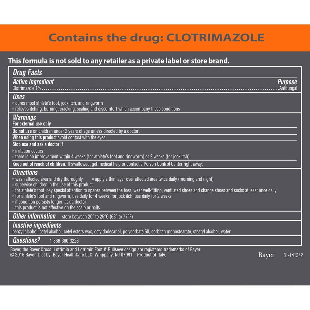 Lotrimin AF for Athlete's Foot Antifungal 1% Clotrimazole Cream, 0.85 oz