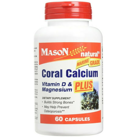 2 Pack - Mason Natural Coral Calcium 1500 mg Capsules 60