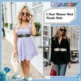 thumbnail image 4 of SUOSDEY Women Stretchy Belts Ladies Elastic Wide Waist Belts for Dresses 3 Pack, 4 of 6