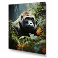 thumbnail image 2 of Designart "A Gorilla in the Jungle" Animals Wall Art Living Room, 2 of 5