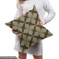 thumbnail image 4 of Ambesonne Renaissance Fabric by the Yard Upholstery, Damask Classic Floral, 3 Yards, Green Brown White, 4 of 4