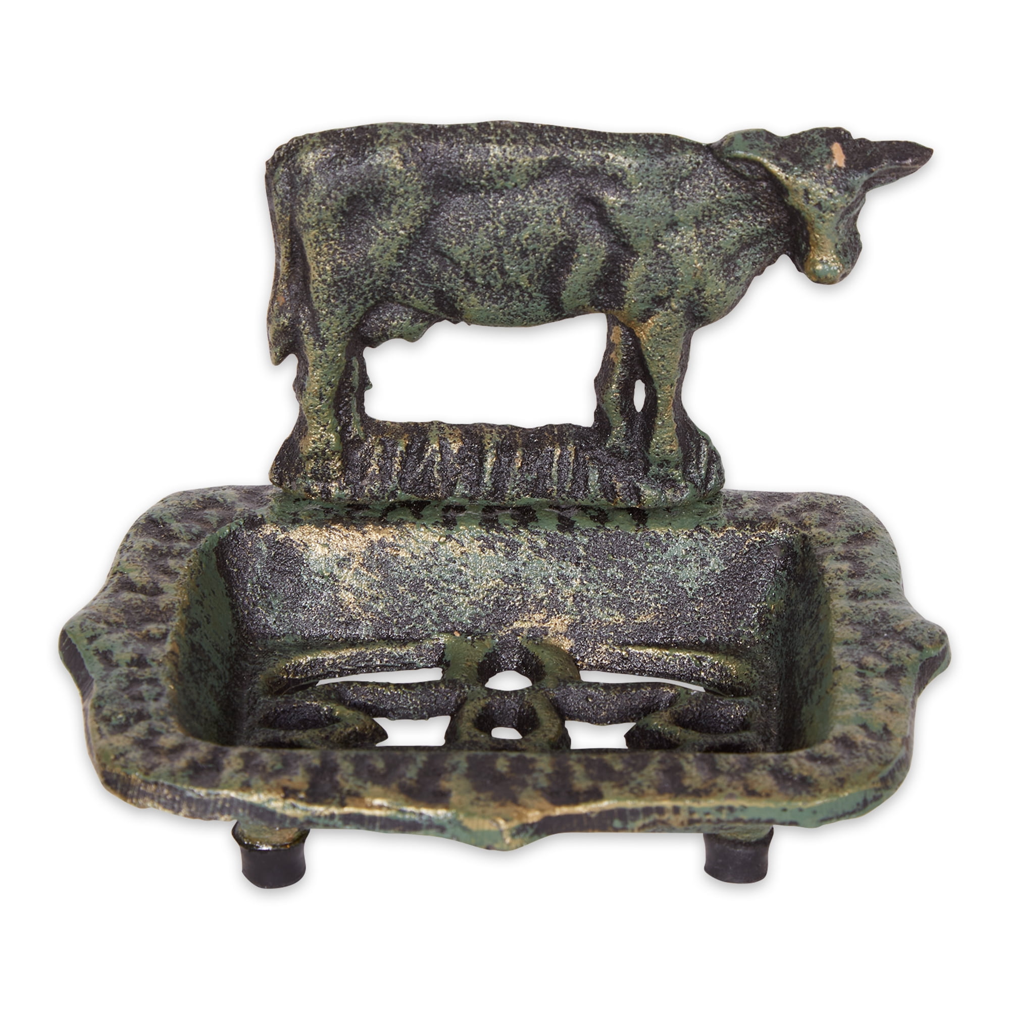 Cast Iron Soap Dish/Business Card Holder with Longhorn Steer Head 