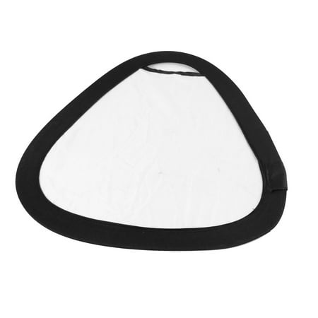 30cm Portable Hand Held Collapsible 2 in 1 White Silver Disc Light Reflector