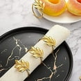 thumbnail image 1 of 20Pcs Gold Leaf Napkin Rings - Gold Napkin Ring for Table Napkins - Holiday Napkin Rings Fall Napkin Rings for Party, 1 of 5