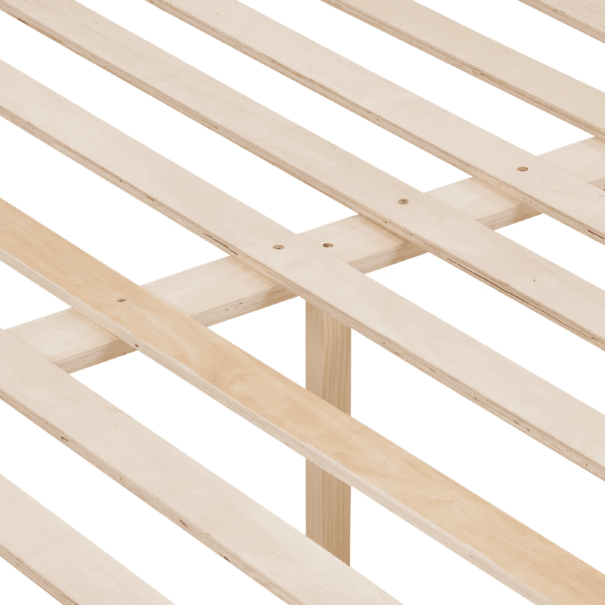 MAYEERTY Full over Full Bunk Bed with Thick Posts, Wooden Bed Frame with High Guardrail and Ladder for Teens, No Box Spring Needed, Natural