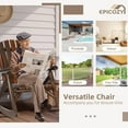 thumbnail image 7 of EPICOZY Rustic Adirondack Wood Indoor/Outdoor High Back Rocking Chair, Carbonized, 7 of 7