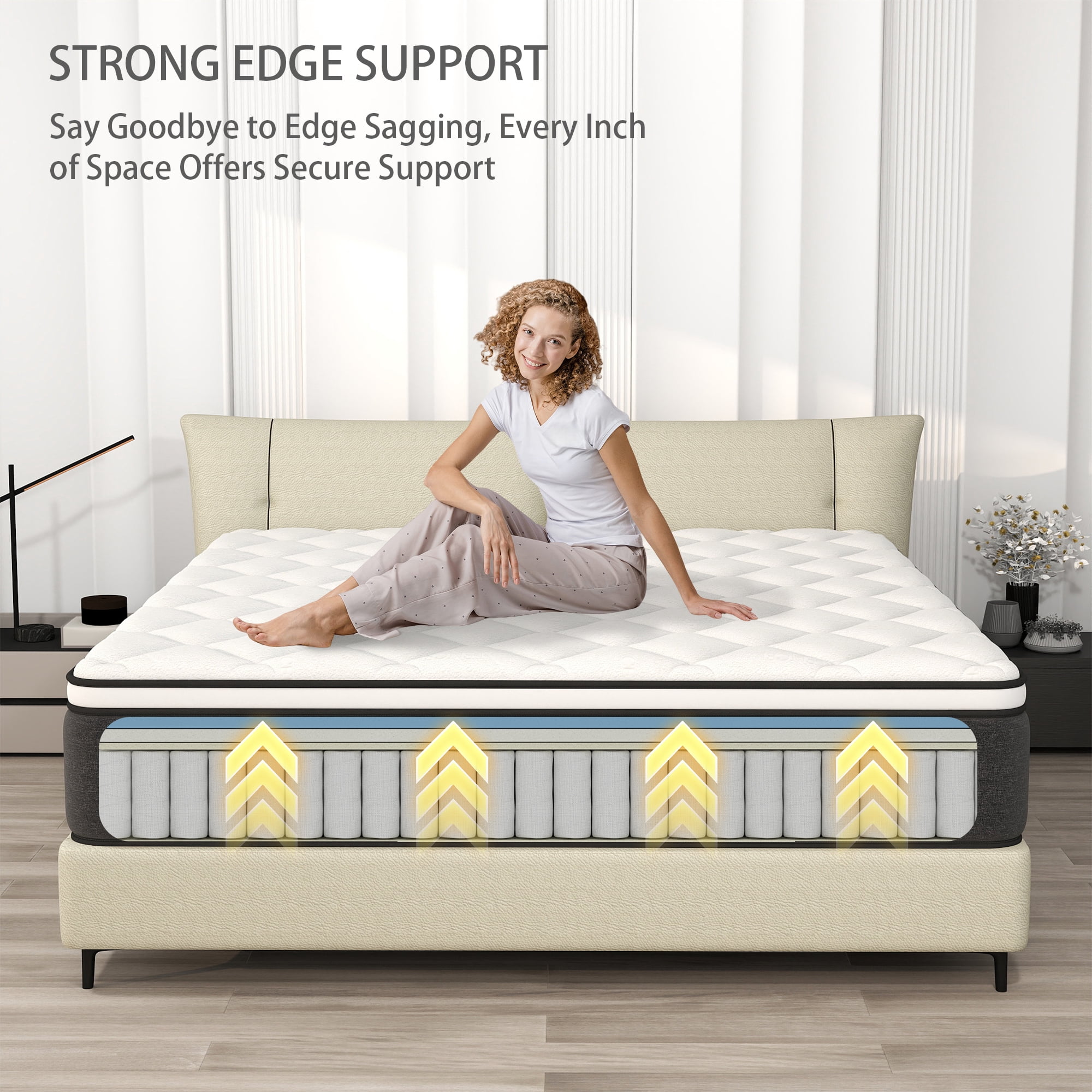 CICIMLU 12 inch Full Mattress ,Gel Memory Foam Hybrid Mattress in a Box, Innerspring Mattress Supportive & Comfortable for Restful Sleep