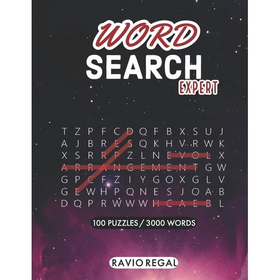 Word Search Expert 100 Puzzles 3000 Words: funny word search book large print - Hard brain games Puzzles for Men Women A, (Paperback)