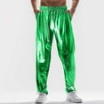 thumbnail image 2 of Rggeeun Mens Pants Men's Shiny Metal Shiny Casual Pants Trousers Pants For Men Comfortable Fashion Classic, 2 of 4