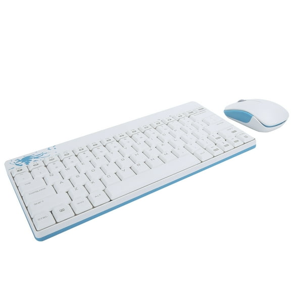 Protable Keyboard Mouse, Mini Keyboard Mouse Set For Computer For Laptop For PC White