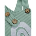 thumbnail image 5 of Baby Summer Rompers, Universal Rainbow Print Ribbed Sleeveless Jumpsuits, 5 of 7