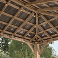 thumbnail image 6 of Backyard Discovery Barrington 16' x 12' Cedar Wood Gazebo, Galvanized Steel Roof, PowerPort, 6 of 13