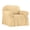 Beige, variant on Collections Etc Fashionable Textured Square Stretch Slipcover with Ruffled Skirt - Protects From Spills, Stains, Pets Hairs, Wear & Tear - Home Decor