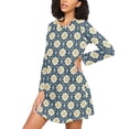 thumbnail image 3 of joogoo Retro Floral Women's Long Sleeve Nightgown Sleepwear S, 3 of 8