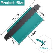 2 Pack Green Contour Gauge Tool– 10 Inch&5 Inch Widen Shape Duplicator with Lock,Profile Outline Measuring Tool for Woodworking,DIY,Construction,Ideal Gift for Dad,Grandpa,Husband