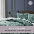 thumbnail image 5 of Virtu Comforter Sets, All Season Lightweight Botanical Queen Comforter Set, 3-Pc Bedding Sets, Gentle Pine/Cloud Stone, 5 of 8