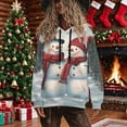 thumbnail image 5 of HOMBOM Womens Cute Snowman Christmas Sweatshirts Fleece Linend Pullover Hoodies Ugly Gift Shirts for Ladies Long Sleeve, 5 of 9