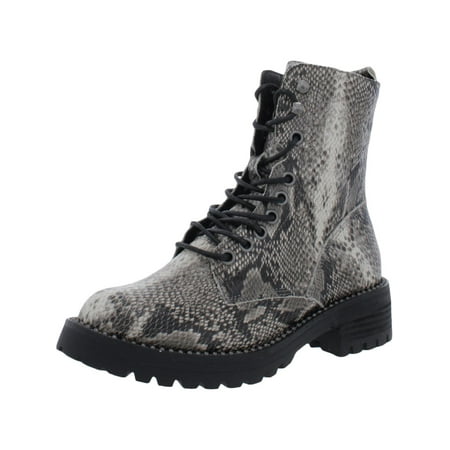

Very G Conquest Women s Distressed Faux Leather Lace-Up Combat Boots