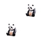 thumbnail image 2 of Bewildely Panda Toy Cake Adornos Aspecto exquisito Pantalla de diferencia de alta Adorno decorativo llamativo Tipo 1 Tipo 1 2piezas Bewildely CBP205411, 2 of 5