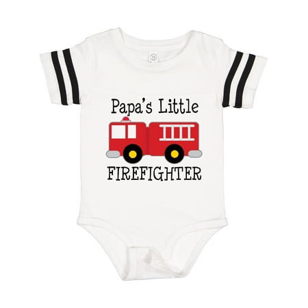 

Inktastic Papa s Little Firefighter Gift Baby Boy Bodysuit