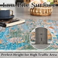 thumbnail image 6 of Haperlare Contemporary Hallway Runner Rugs Washable Low Pile Abstract Runner Rugs for Entryway Laundry Throw Rugs Glod Blue Oil Painting Runner Rug,2'x6', 6 of 7