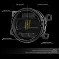 thumbnail image 2 of DNA Motoring FL-ZTL-366-SM For 2005-2022 Mustang Ranger Focus CRV Frontier Smoke Lens LED Projector Fog Light With Switch, 2 of 7