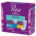 thumbnail image 3 of Poise Serviettes d'Incontinence Ultra Minces pour Femmes, 4 Gouttes, Absorption Modérée, Longues, 48 Unités, 3 of 5