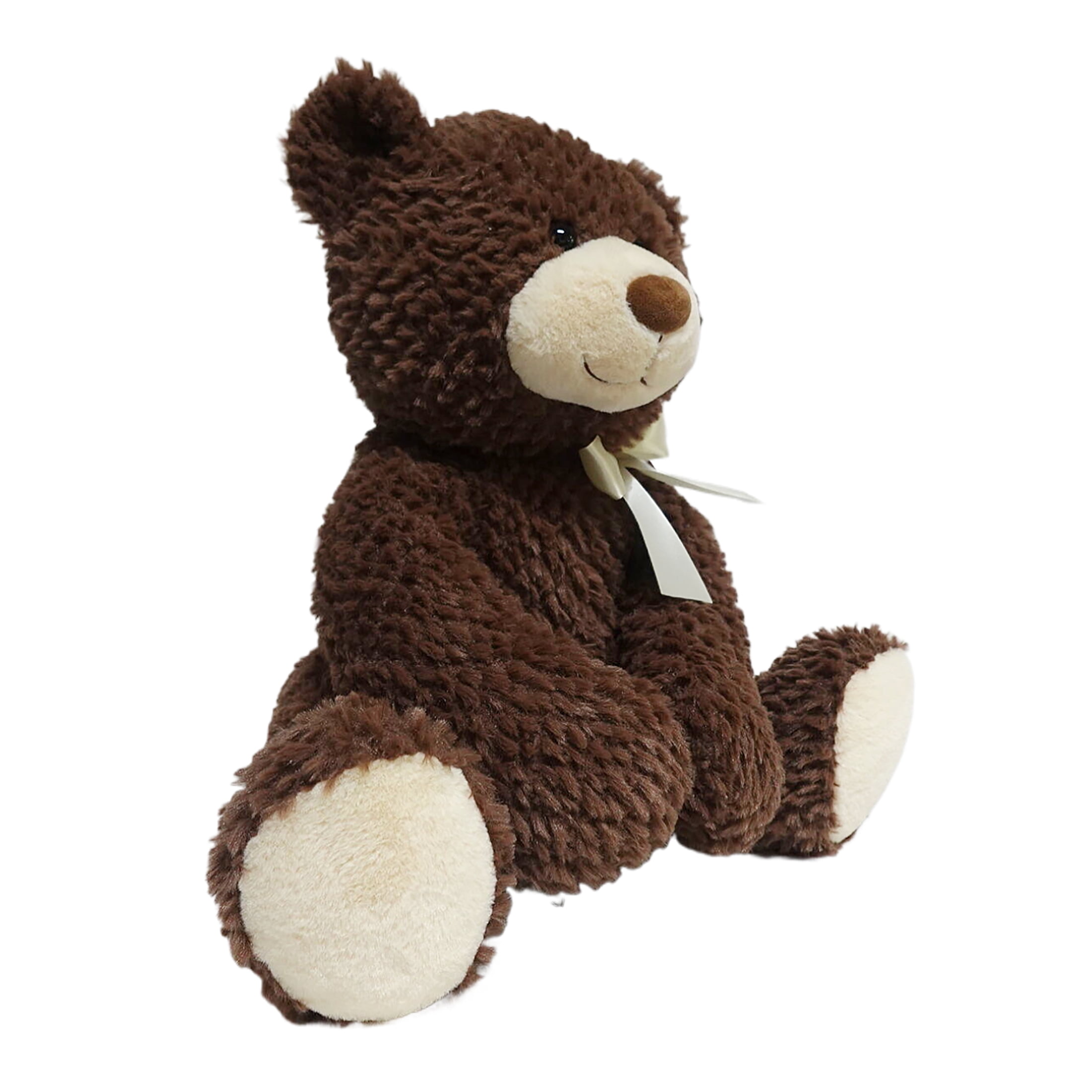 Kid Connection Brown Cuddly  Bear With Bow Plush Stuffed Animal 18”