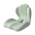 thumbnail image 2 of Cojín de asiento con soporte para la espalda, espuma viscoelástica, transpirable, ortopédico, para viajes Verde, 2 of 8