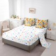 thumbnail image 3 of Erosebridal Flying Butterfly Bedding Sets King Size,Orange Flower Bed in a Bag King size,Microfiber Reversible Bedding King Size,Floral Decoration,7 Pieces, 3 of 5